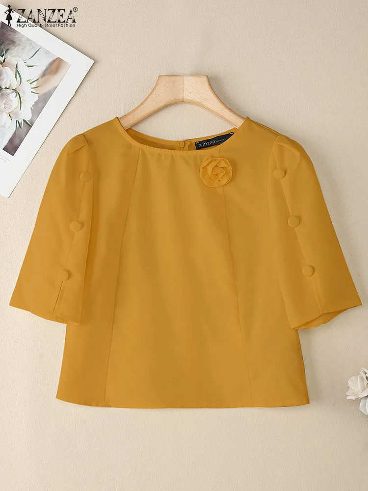 ZANZEA, элегантные женские Blusas Mujer, повседневные тканевые блузки с цветочным принтом, лето 2021, короткие блузки с короткими рукавами и круглым вырезом, укороченные топы
ZANZEA, элегантные женские Blusas Mujer, повседневные тканевые блузки с цветочным принтом, лето 2021, короткие блузки с короткими рукавами и круглым вырезом, укороченные топы