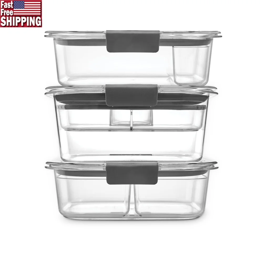 12 Piece Leak-Proof Food Storage Containers Bento Box Salad Kit BPA Free Tritan Plastic Microwave Safe Stackable with Lids
12 Piece Leak-Proof Food Storage Containers Bento Box Salad Kit BPA Free Tritan Plastic Microwave Safe Stackable with Lids