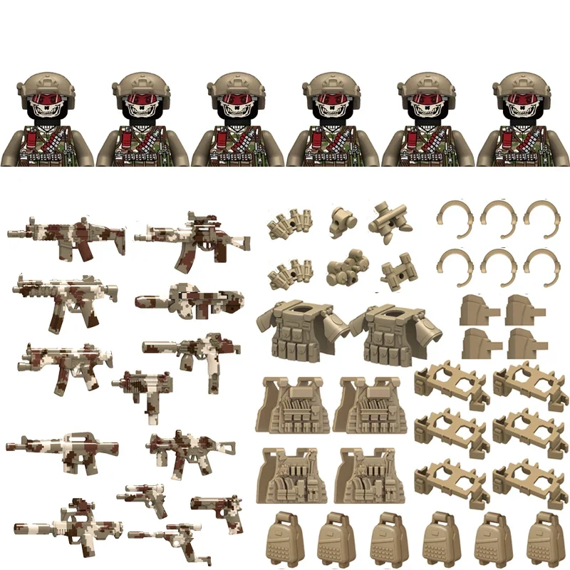 6 military building modules, ghost special forces, city special police mini characters, children's toys, birthday gifts.
6 military building modules, ghost special forces, city special police mini characters, children's toys, birthday gifts.
