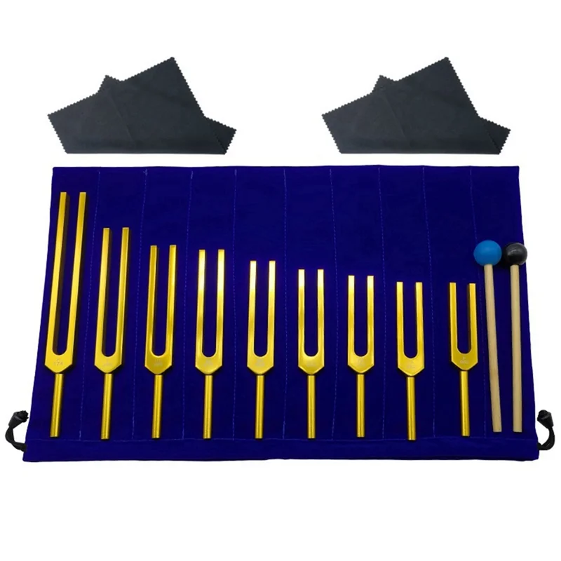 Hot sale 9 Golden Tuning Forks for Healing Chakras, Sound Therapy, Maintaining Perfect Harmony of Body, Mind and Spirit
Hot sale 9 Golden Tuning Forks for Healing Chakras, Sound Therapy, Maintaining Perfect Harmony of Body, Mind and Spirit