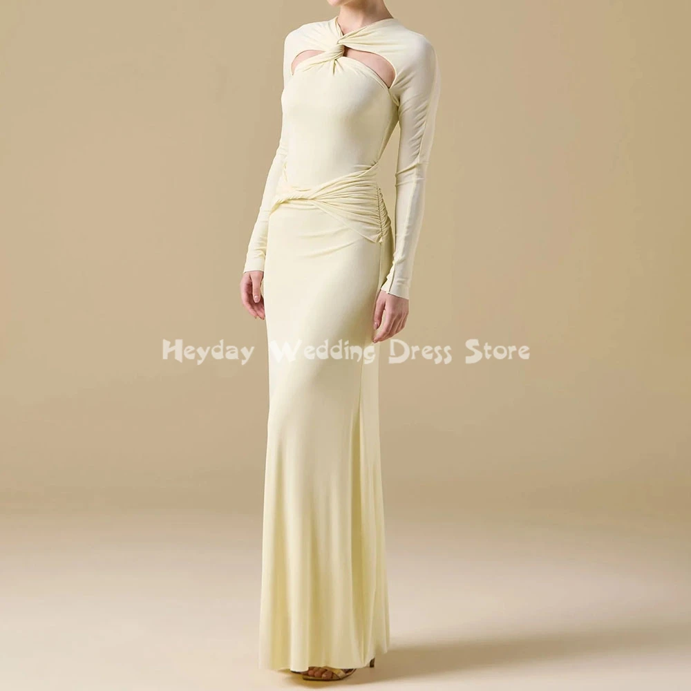 Heyday Customized Women's V-Neck Pleats Mermaid Saudi Evening Dresses With Long Sleeves Floor-Length Elegant Party Dresses 2025
Heyday Customized Women's V-Neck Pleats Mermaid Saudi Evening Dresses With Long Sleeves Floor-Length Elegant Party Dresses 2025