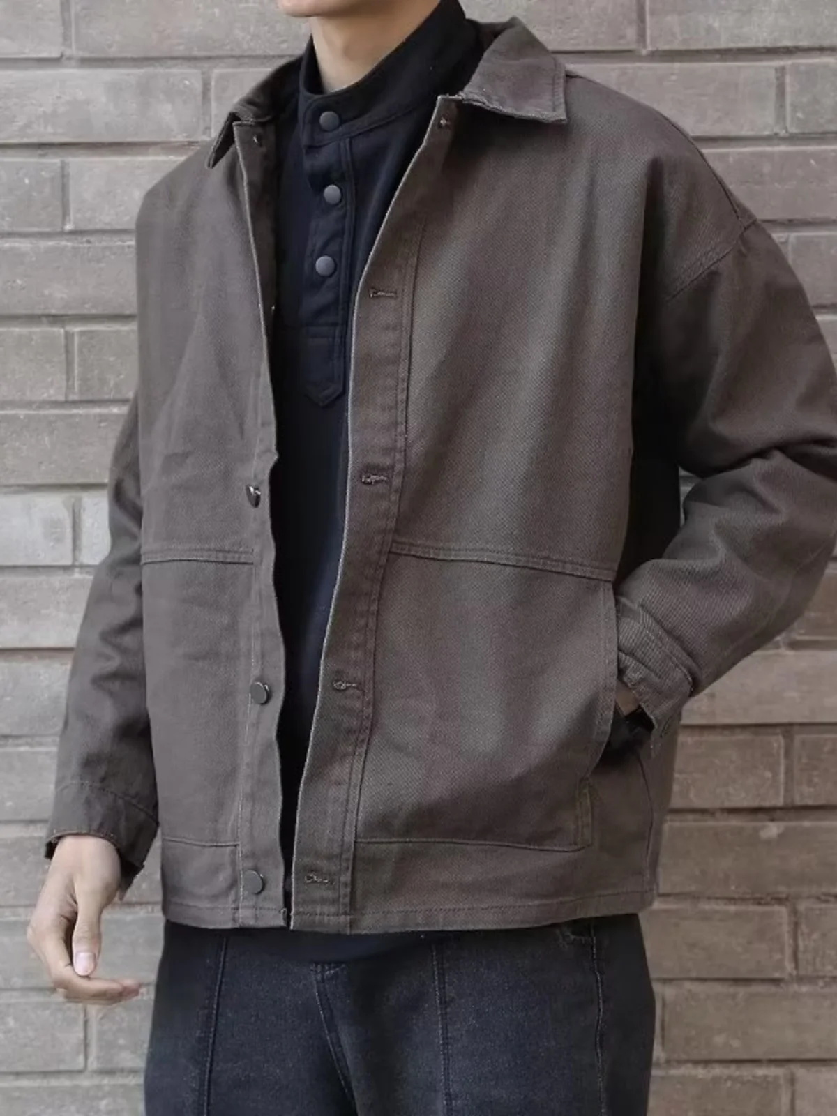 American Sle Fce Lined Thiened ort Loose Casual Collar Workwear Jaet for Men Spring Autumn New Sle Versatile Out...
American Sle Fce Lined Thiened ort Loose Casual Collar Workwear Jaet for Men Spring Autumn New Sle Versatile Out...