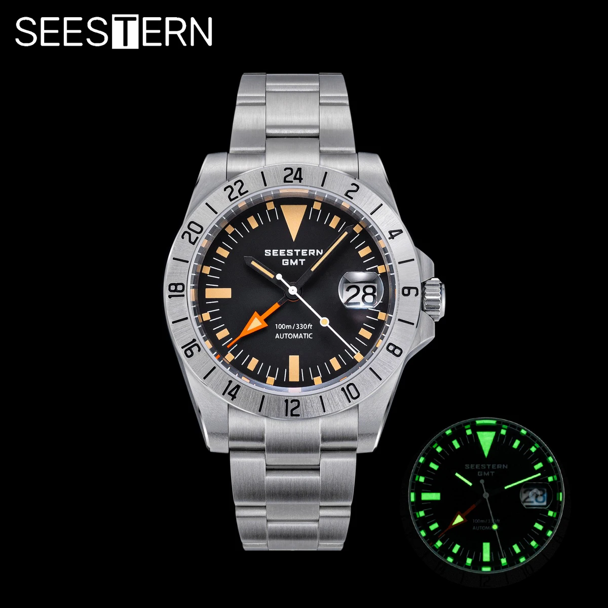 SEESTERN GMT Retro Watch for Men NH34 Automatic Movement Mechanical Wristwatches Sapphire Crystal Fine-tuning Pull Button S436
SEESTERN GMT Retro Watch for Men NH34 Automatic Movement Mechanical Wristwatches Sapphire Crystal Fine-tuning Pull Button S436