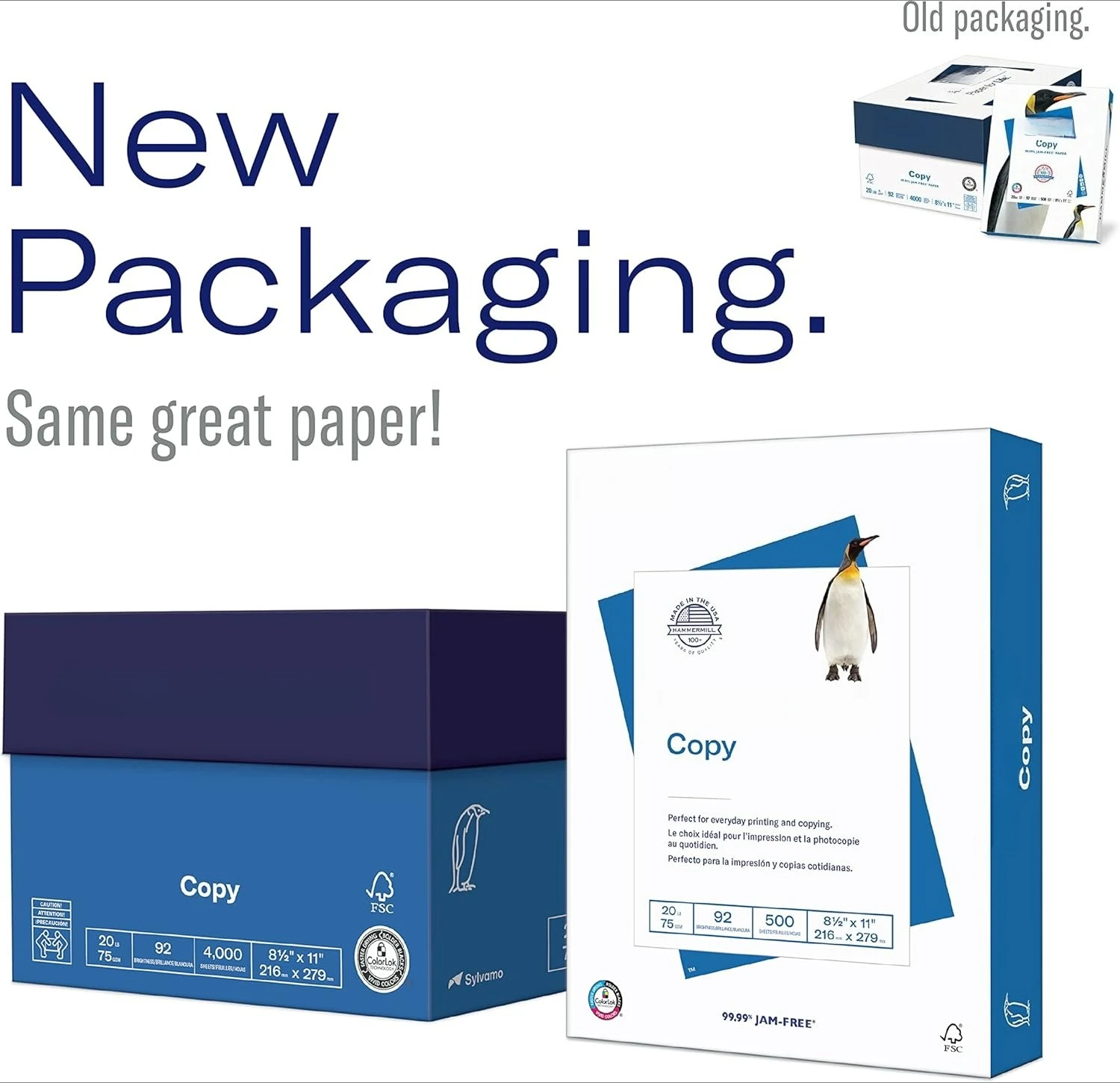 Printer Paper, 20 Lb Copy Paper, 8.5 x 11 - 8 Ream (4,000 Sheets) - 92 Bright, Made in the USA
Printer Paper, 20 Lb Copy Paper, 8.5 x 11 - 8 Ream (4,000 Sheets) - 92 Bright, Made in the USA
