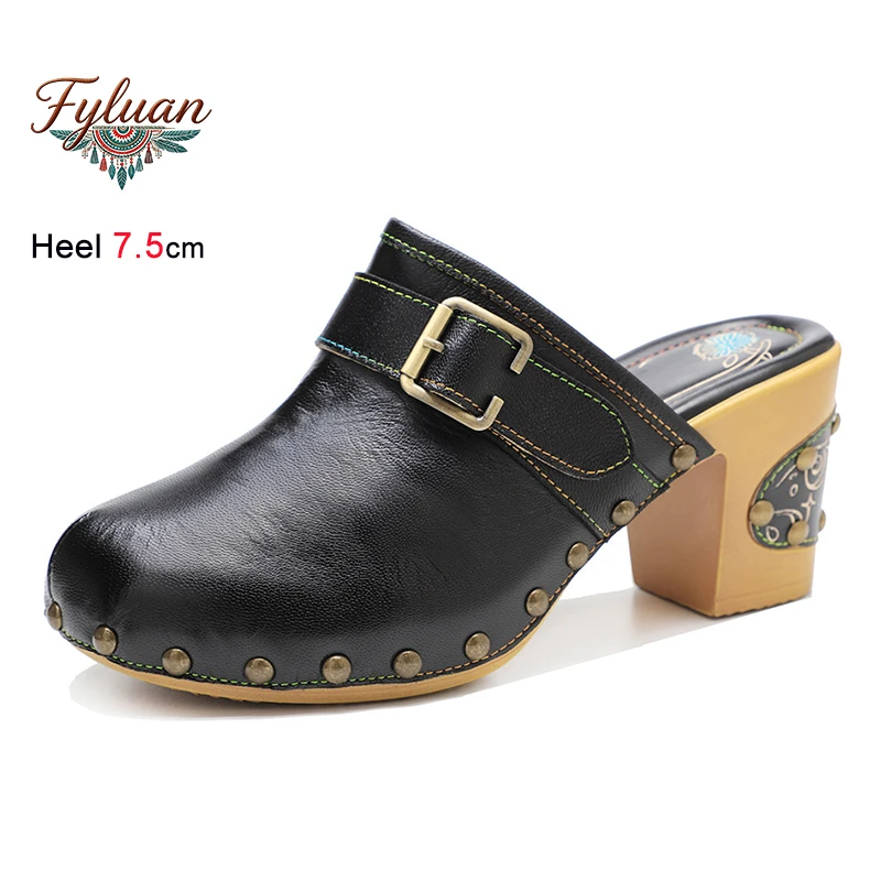 2026 New Summer Retro Black Rivets Women's Slippers Thick Heels 7.5cm Belt Straps Round Toe Sliders Ladies Pumps Bohemian Shoes
2026 New Summer Retro Black Rivets Women's Slippers Thick Heels 7.5cm Belt Straps Round Toe Sliders Ladies Pumps Bohemian Shoes