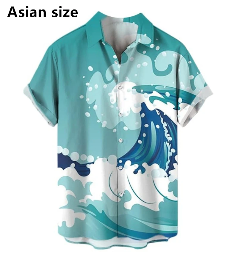 Men's Summer Hawaiian Shirt Ocean Wave 3D Printed Button Short Sleeve Casual Aloha Shirt Summer Shirts Beach Party Vacation Tops
Men's Summer Hawaiian Shirt Ocean Wave 3D Printed Button Short Sleeve Casual Aloha Shirt Summer Shirts Beach Party Vacation Tops