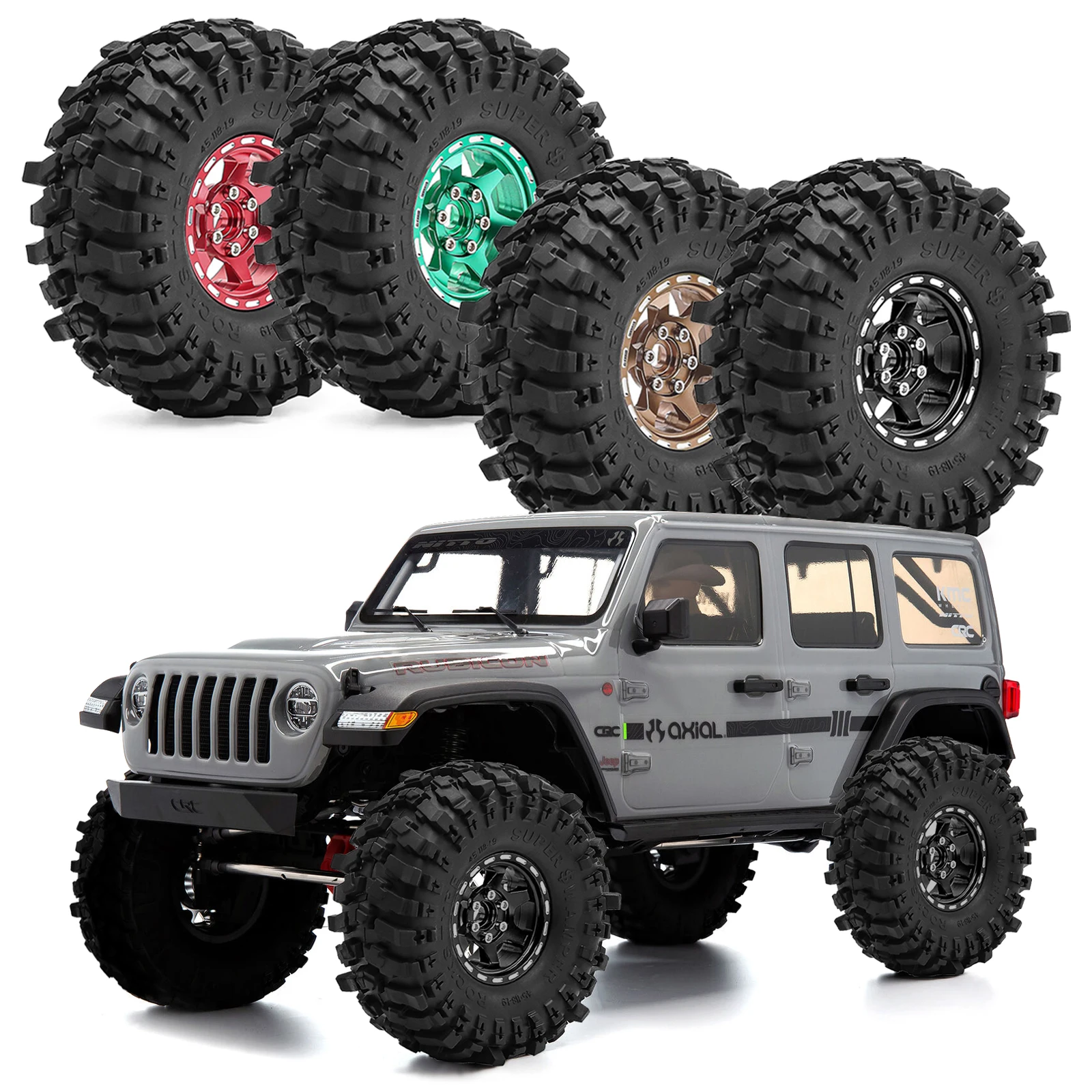 4pcs Metal 1.9 inch Beadlock Wheel Rim & Tire for 1/10 Axial SCX10 II 90046 III AXI03007 Traxxas TRX4/6 D90 RC4WD RC Crawler Car
4pcs Metal 1.9 inch Beadlock Wheel Rim & Tire for 1/10 Axial SCX10 II 90046 III AXI03007 Traxxas TRX4/6 D90 RC4WD RC Crawler Car