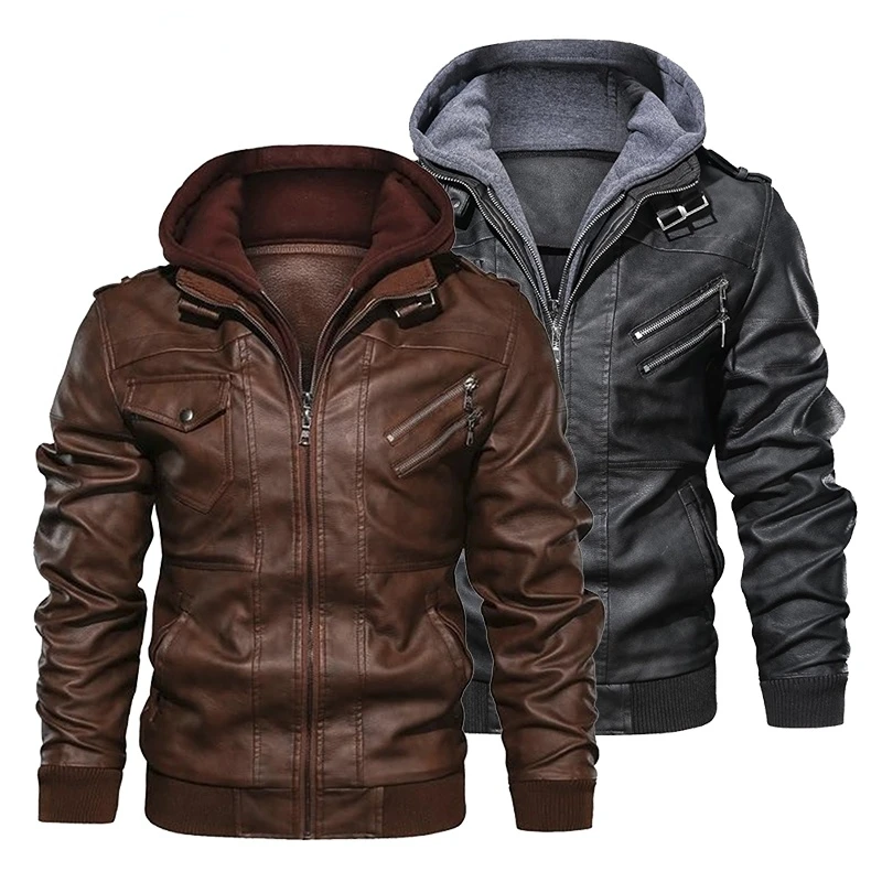 Winter Motorcycle Leather Jacket Men Windbreaker Hooded Faux Leather Jackets Outerwear PU Coat Male Dropshipping
Winter Motorcycle Leather Jacket Men Windbreaker Hooded Faux Leather Jackets Outerwear PU Coat Male Dropshipping