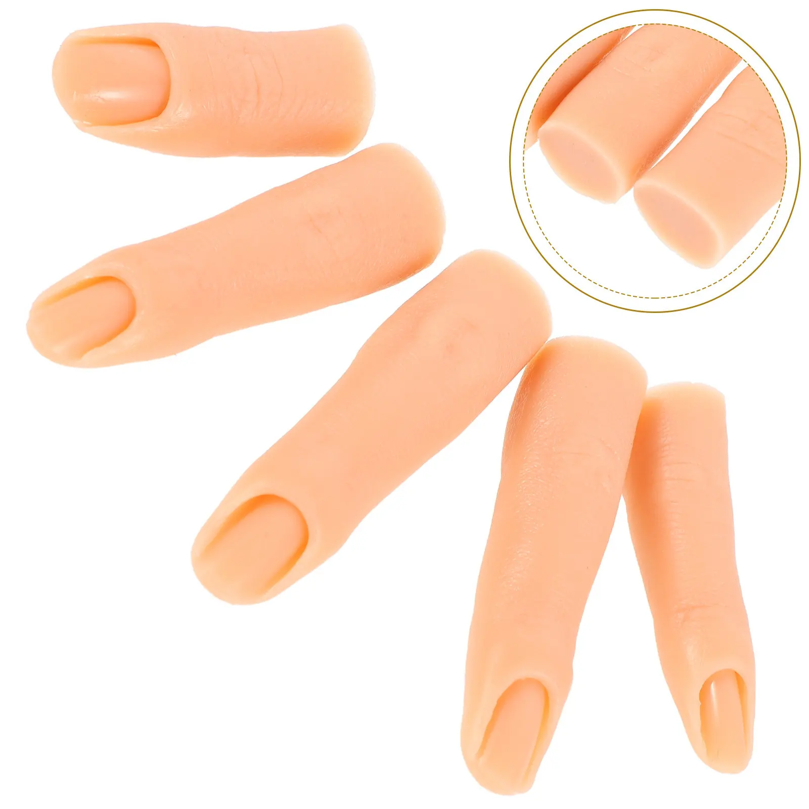 5Pcs Lifelike Silicone Nail Practice Fingers Jointed Bendable for Professional Nail Art Display Photography Gel Acrylic Training
5Pcs Lifelike Silicone Nail Practice Fingers Jointed Bendable for Professional Nail Art Display Photography Gel Acrylic Training