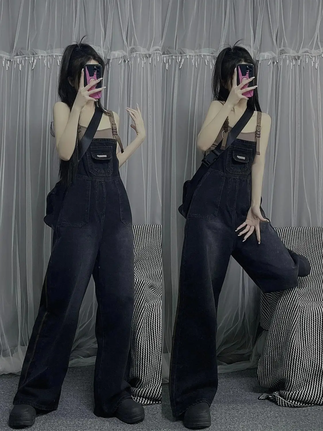 Ladies Casual High Waist Denim Overalls Spring Summer Loose Wide Leg Anti-Stain Cotton Stretch Color Commute Friendly
Ladies Casual High Waist Denim Overalls Spring Summer Loose Wide Leg Anti-Stain Cotton Stretch Color Commute Friendly