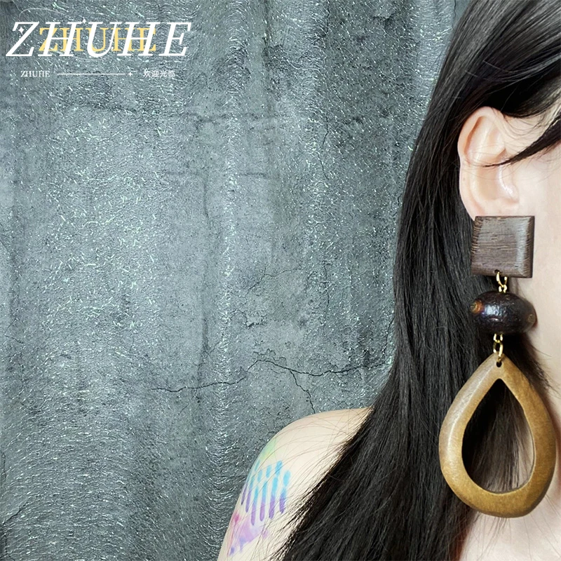Boho Wooden Jewelry Accessories: Multi-Layer Geometric Drop Earrings for Women, Trendy Statement Earrings in Fashion Jewelry
Boho Wooden Jewelry Accessories: Multi-Layer Geometric Drop Earrings for Women, Trendy Statement Earrings in Fashion Jewelry