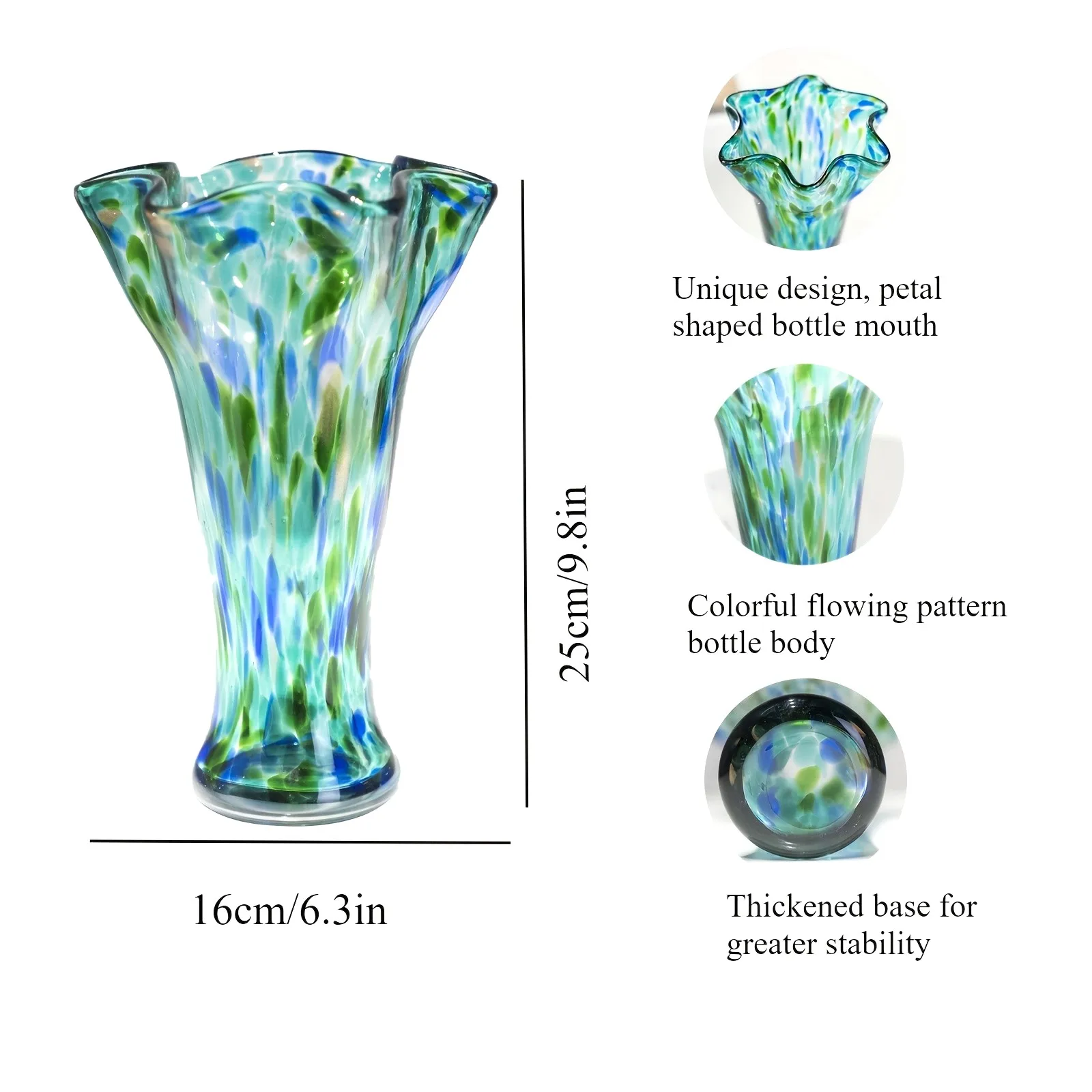 Hand-Blown Teal Glass Vase – Wide-Mouthed, Water-Safe Flower Container for Fresh Blooms • Elegant Spring Decor • Versatile Centerpiece for Bookshelves, Dining Tables & Bedrooms • Lightweight, Smooth-Finished Glass Vase with Soft Turquoise Hue • Ideal for
Hand-Blown Teal Glass Vase – Wide-Mouthed, Water-Safe Flower Container for Fresh Blooms • Elegant Spring Decor • Versatile Centerpiece for Bookshelves, Dining Tables & Bedrooms • Lightweight, Smooth-Finished Glass Vase with Soft Turquoise Hue • Ideal for