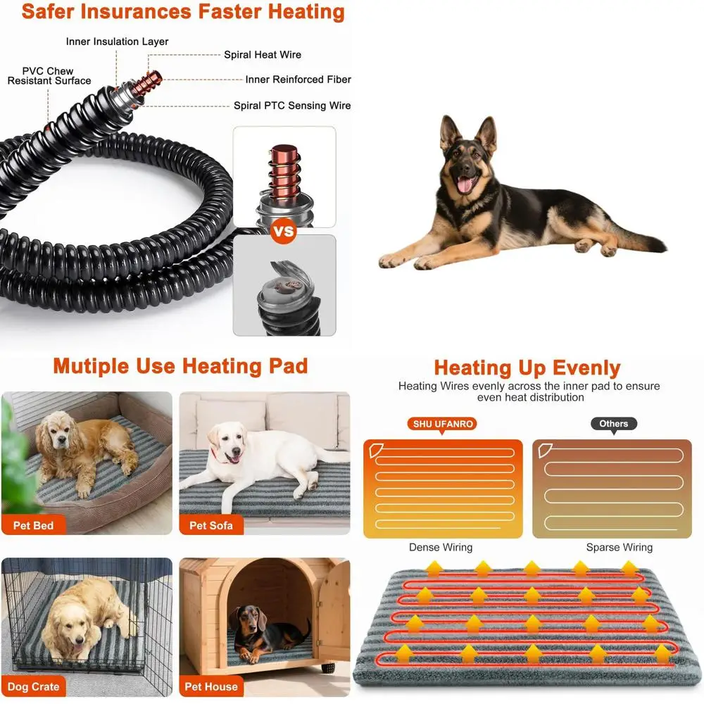 XL Waterproof Electric Pet Bed with 11 Temps, 24H Timer, Auto-Off, Chew-Proof, Washable, Grey
XL Waterproof Electric Pet Bed with 11 Temps, 24H Timer, Auto-Off, Chew-Proof, Washable, Grey