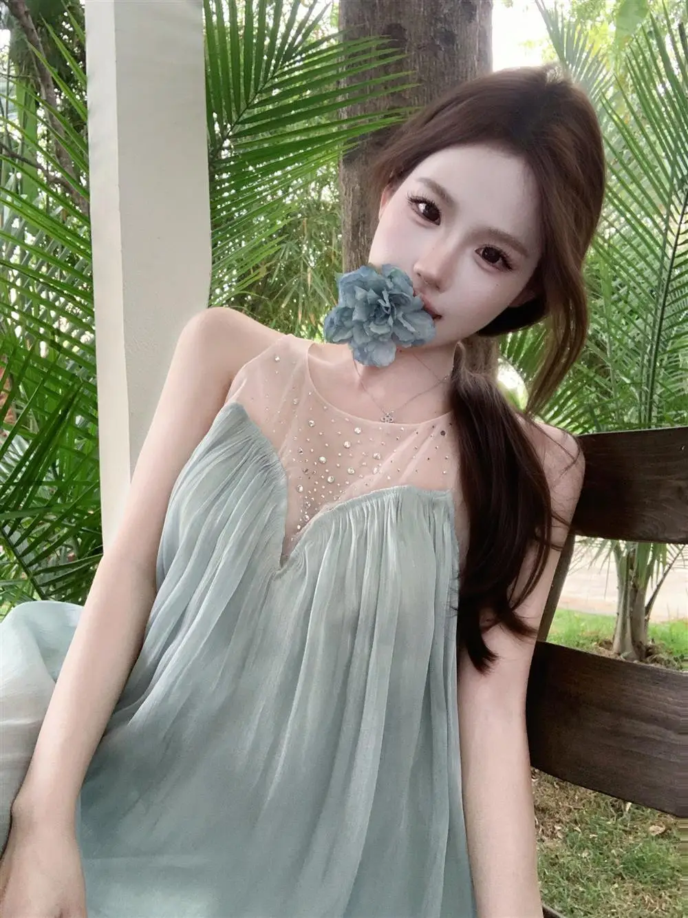 Summer Design Loose Mesh Splice Sleeveless Women's Shirt Elegant Overhead Lace Top Commute Style Korean Version round Neck
Summer Design Loose Mesh Splice Sleeveless Women's Shirt Elegant Overhead Lace Top Commute Style Korean Version round Neck