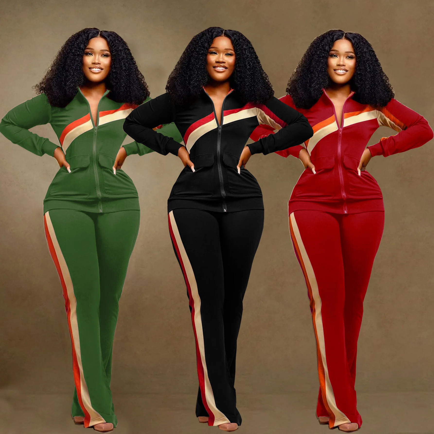 Women's Clothing Sports And Leisure Fashion Two-piece Set, Striped Splicing Set 2026 Trendy Retro Spring Models Are New.
Women's Clothing Sports And Leisure Fashion Two-piece Set, Striped Splicing Set 2026 Trendy Retro Spring Models Are New.