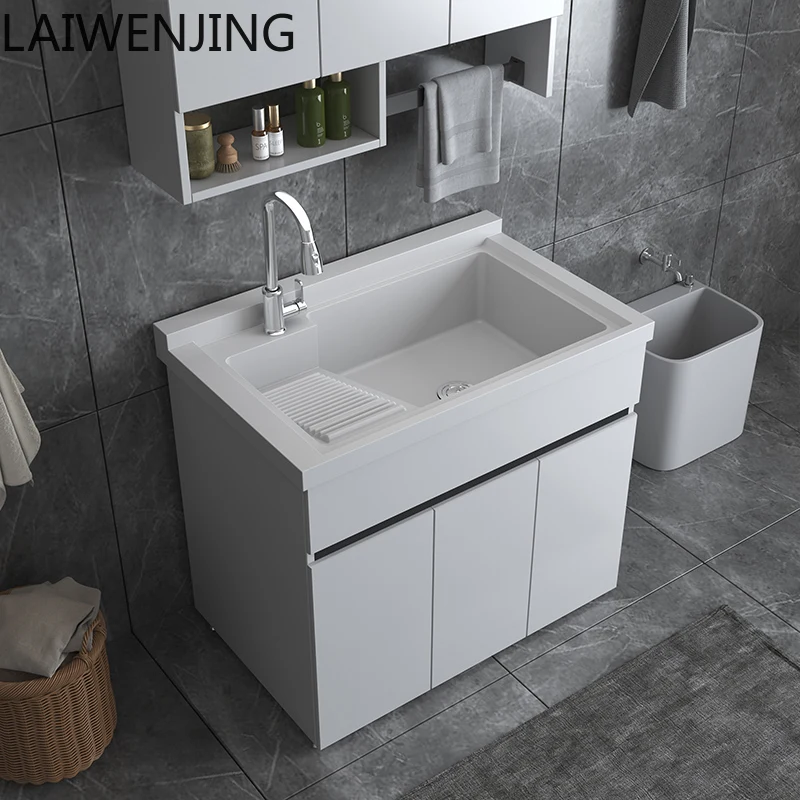 MJY honeycomb aluminum laundry cabinet hand washbasin bathroom floor combination cabinet with washboard
MJY honeycomb aluminum laundry cabinet hand washbasin bathroom floor combination cabinet with washboard