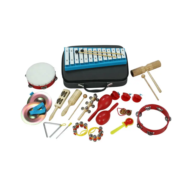 Hooqu Percussion Set Wholesale And Retail Factory Sell Percussion Musical Instrument Set Tambourine Goatskin With Handbag 
Hooqu Percussion Set Wholesale And Retail Factory Sell Percussion Musical Instrument Set Tambourine Goatskin With Handbag