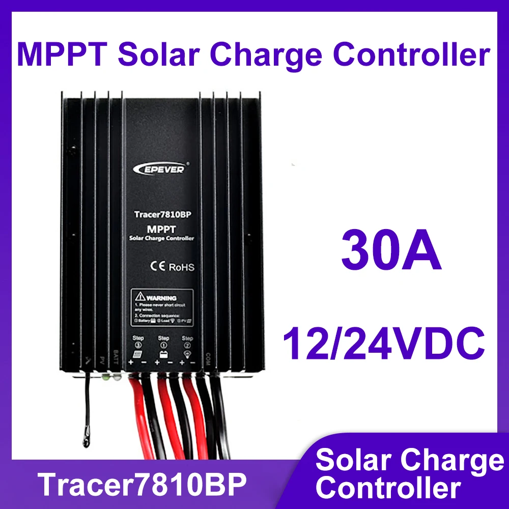 EPEVER Tracer7810BP 30A MPPT Solar Charge Controller 12V/24V Waterproof 100V PV Input Lithium Battery Regulator
EPEVER Tracer7810BP 30A MPPT Solar Charge Controller 12V/24V Waterproof 100V PV Input Lithium Battery Regulator