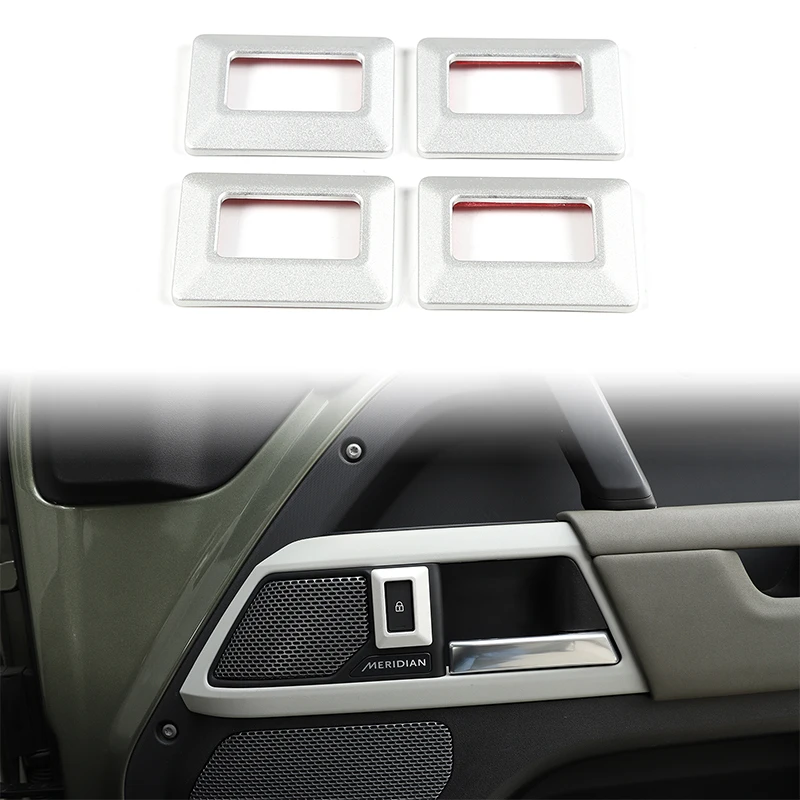 2Pcs Aluminum alloy For Land Rover Defender 90 110 2020+ car door lock button anti-accidental touch frame sticker accessories
2Pcs Aluminum alloy For Land Rover Defender 90 110 2020+ car door lock button anti-accidental touch frame sticker accessories