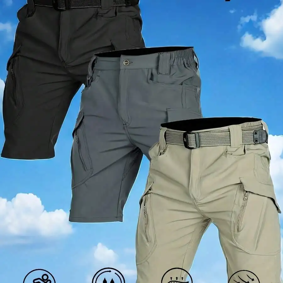 3pcs Outdoor Lightweight Quick-Drying Breathable Tactical Shorts With Multiple Pockets For Hiking Climbing Fishing Summer
3pcs Outdoor Lightweight Quick-Drying Breathable Tactical Shorts With Multiple Pockets For Hiking Climbing Fishing Summer