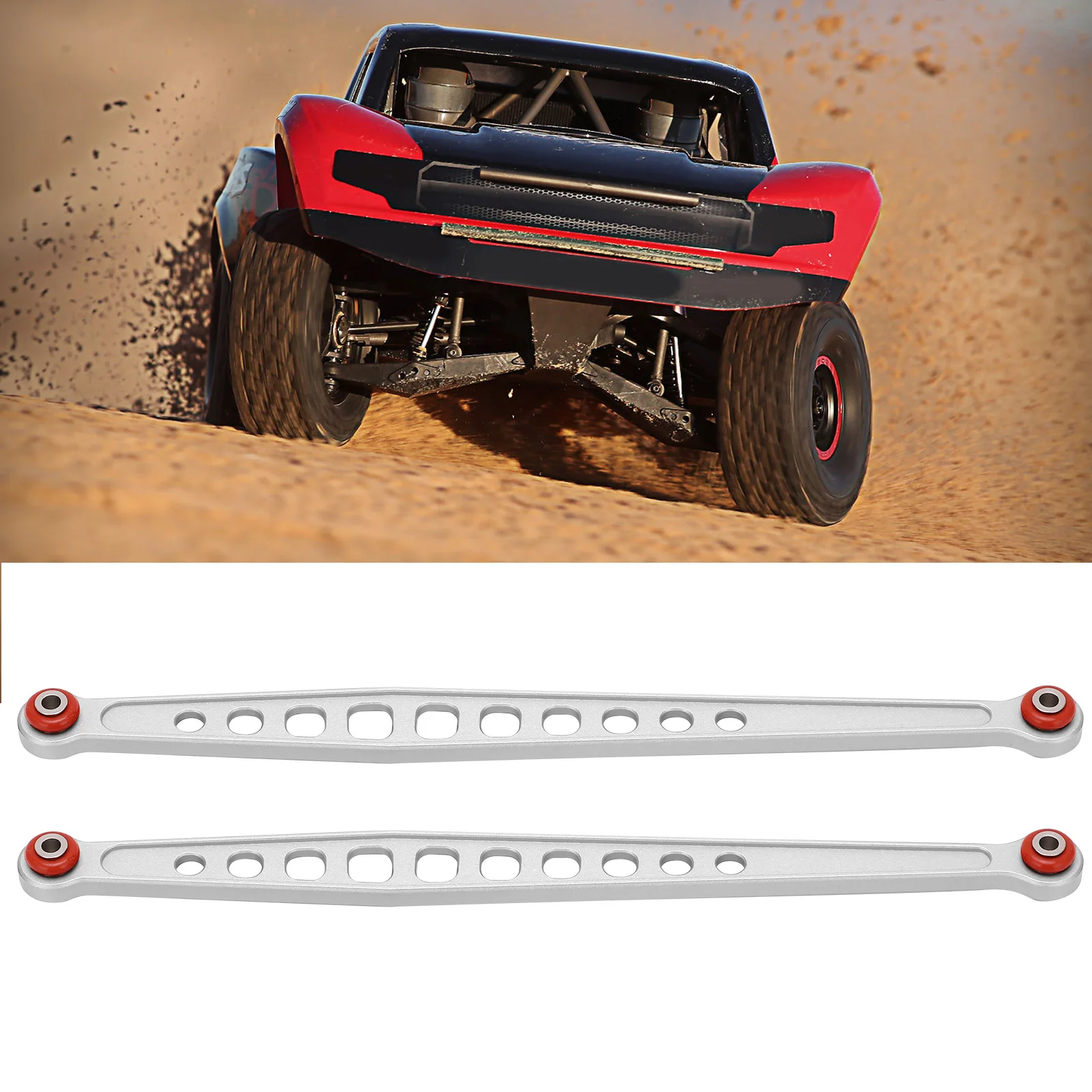 2 Pcs Rear Suspension Link Rod Linkage Aluminum Alloy Rear Suspension Link for TRAXXAS UDRSilver
2 Pcs Rear Suspension Link Rod Linkage Aluminum Alloy Rear Suspension Link for TRAXXAS UDRSilver