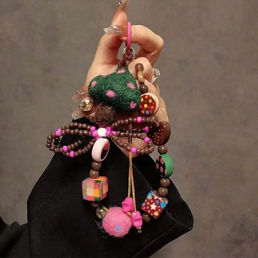 Shockproof Bow Felt Green Mushroom Beaded Hand Chain Wrist Strap Short Lanyard Phone Keychain Bag Accessory Spring Birthday
Shockproof Bow Felt Green Mushroom Beaded Hand Chain Wrist Strap Short Lanyard Phone Keychain Bag Accessory Spring Birthday
