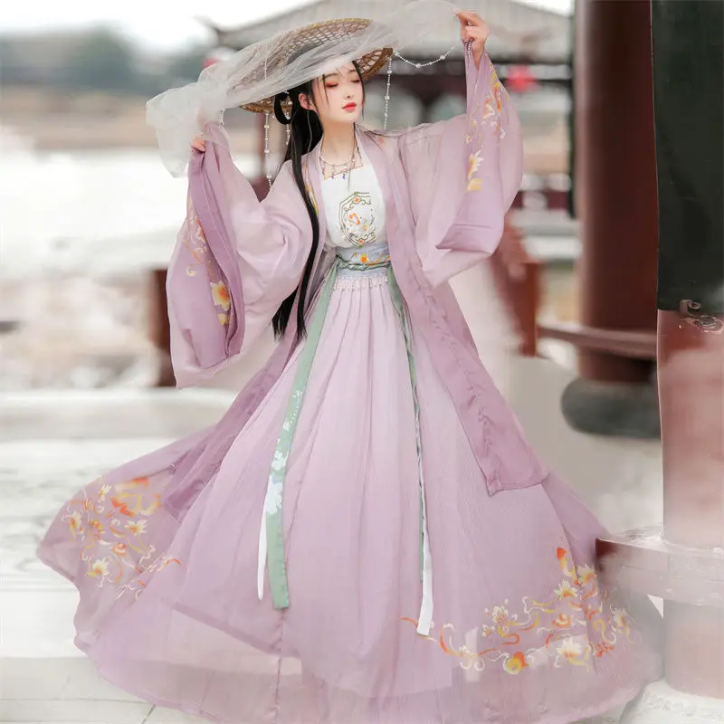 Hanfu Women Chinese Traditional Cosplay Costume Ancient Song Dynasty Chic Hanfu Sets Spring Summer Dance Fairy Princess Dress
Hanfu Women Chinese Traditional Cosplay Costume Ancient Song Dynasty Chic Hanfu Sets Spring Summer Dance Fairy Princess Dress