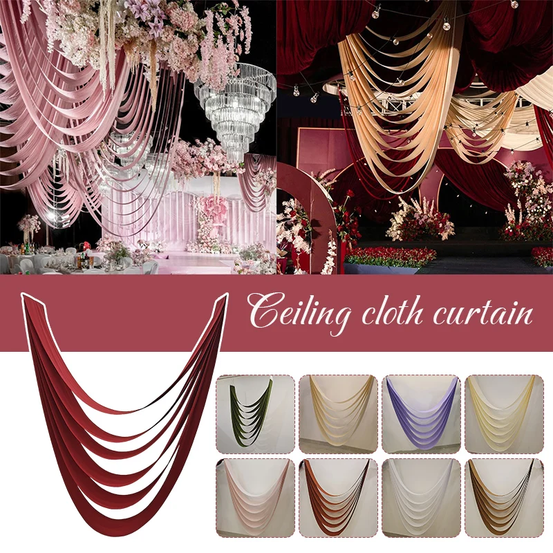 Wedding Ceiling Cloth Curtain 6 Layer Wave Curtain Drapery Fabric Draping Birthday Party Ceremony Reception Wall Hanging Decor
Wedding Ceiling Cloth Curtain 6 Layer Wave Curtain Drapery Fabric Draping Birthday Party Ceremony Reception Wall Hanging Decor