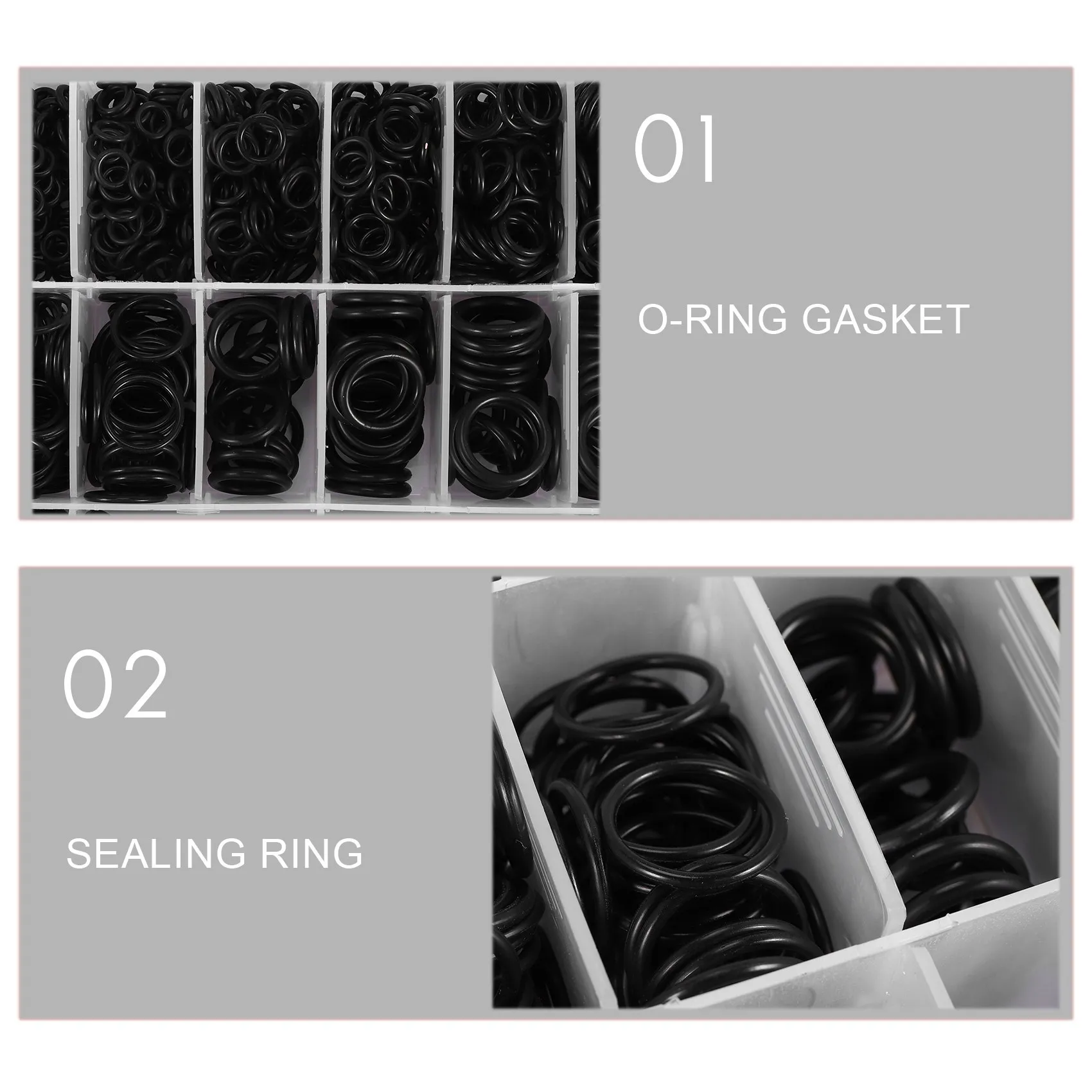 ABYA 1200Pcs NBR Seal Ring Kit Thickness 1.5mm 2.4mm 3.1mm Nitrile NBR O-Ring Gasket Sealing Ring 
ABYA 1200Pcs NBR Seal Ring Kit Thickness 1.5mm 2.4mm 3.1mm Nitrile NBR O-Ring Gasket Sealing Ring
