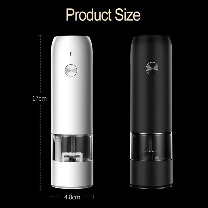 Electric Automatic Salt and Pepper Grinder Set Rechargeable With USB Gravity Spice Mill Adjustable Spices Grinder Kitchen Tools
Electric Automatic Salt and Pepper Grinder Set Rechargeable With USB Gravity Spice Mill Adjustable Spices Grinder Kitchen Tools