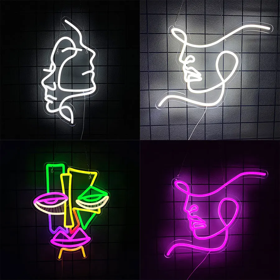 Abstract Face Series Neon Signs, Female Art Line Led Icon Usb Powered, Used For Bedroom, Beauty Salon, Party, Bar, Office Decor.
Abstract Face Series Neon Signs, Female Art Line Led Icon Usb Powered, Used For Bedroom, Beauty Salon, Party, Bar, Office Decor.