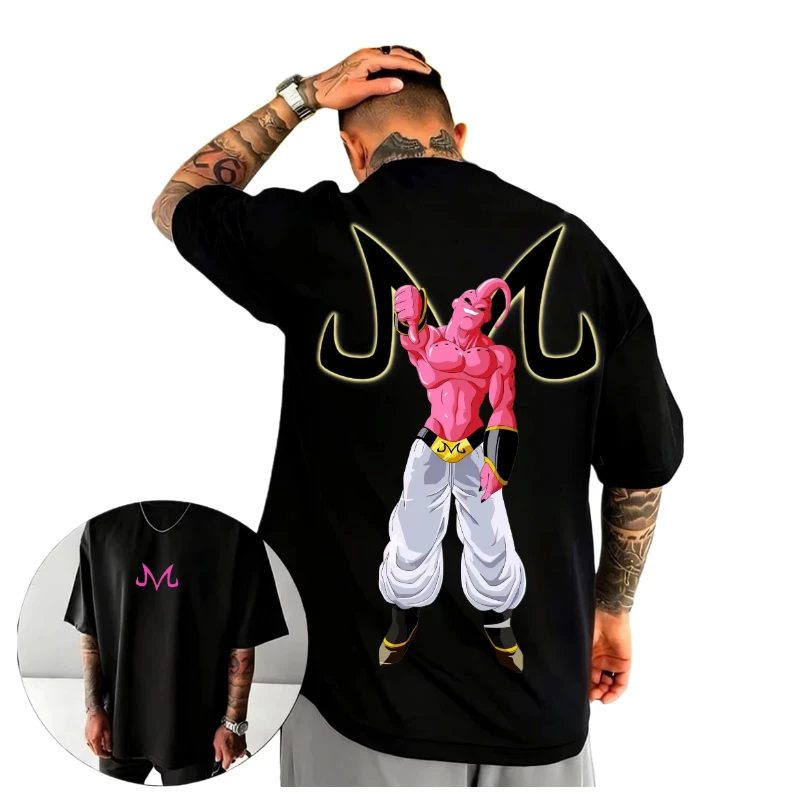 Футболка унисекс оверсайз из 100% хлопка с винтажным принтом Dragon Ball Majin Buu, коллекция Лето 2026, высокое качество, повседневная, для спортзала, уличная мода
Футболка унисекс оверсайз из 100% хлопка с винтажным принтом Dragon Ball Majin Buu, коллекция Лето 2026, высокое качество, повседневная, для спортзала, уличная мода
