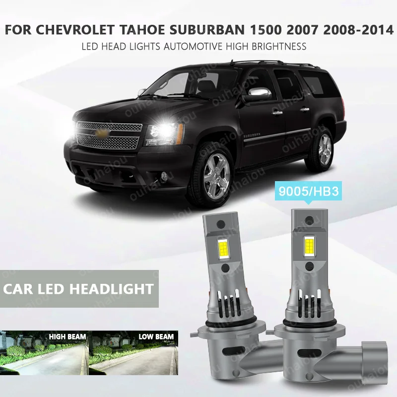 For Chevrolet Tahoe Suburban 1500 2007 2008-2014 2pcs LED Headlights 9005 HB3 H11 H9 High Low Beam Bulbs White
For Chevrolet Tahoe Suburban 1500 2007 2008-2014 2pcs LED Headlights 9005 HB3 H11 H9 High Low Beam Bulbs White