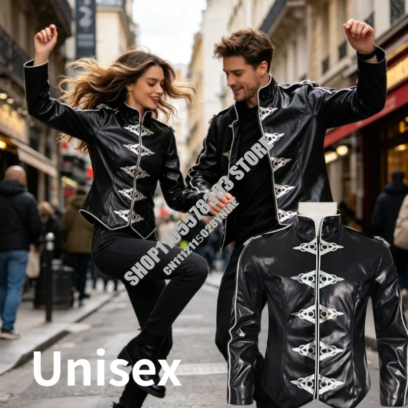 Punk Heavy Metal V8 Leather Jacket Tribute to Michael Jackson for Impersonator Halloween clothing
Punk Heavy Metal V8 Leather Jacket Tribute to Michael Jackson for Impersonator Halloween clothing