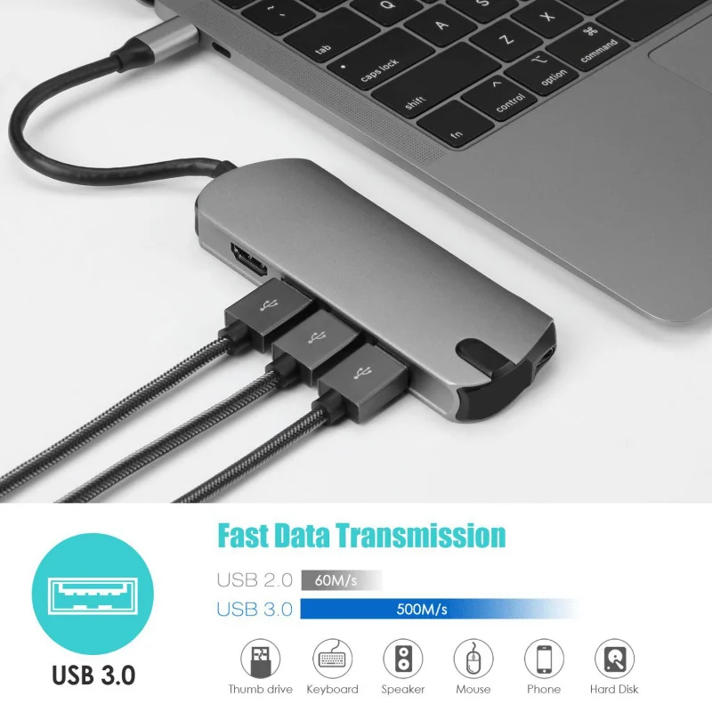 usb c hub with 4K HDMI-Compatible type c hub USB3.0 HD-MI Aluminum alloy PD For Macbook Pro/Air M1 M2 ipad usb c dock station
usb c hub with 4K HDMI-Compatible type c hub USB3.0 HD-MI Aluminum alloy PD For Macbook Pro/Air M1 M2 ipad usb c dock station