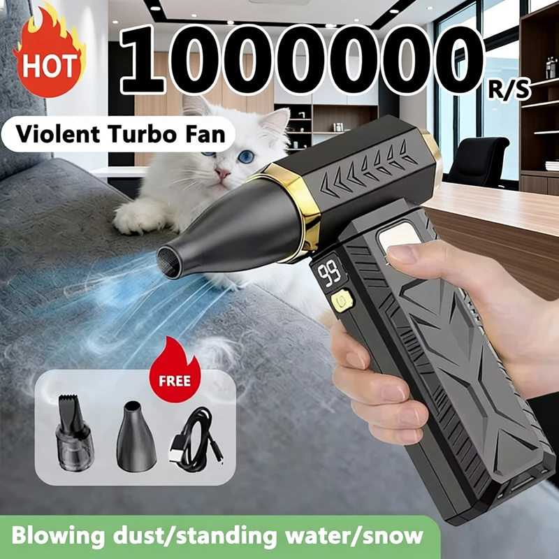 New 1000000RPM Violent Fan Super Powerful Air Blower Vacuum Blowing Suction Led Lighting 6-Speed Regulation Brushless Turbo 2026
New 1000000RPM Violent Fan Super Powerful Air Blower Vacuum Blowing Suction Led Lighting 6-Speed Regulation Brushless Turbo 2026