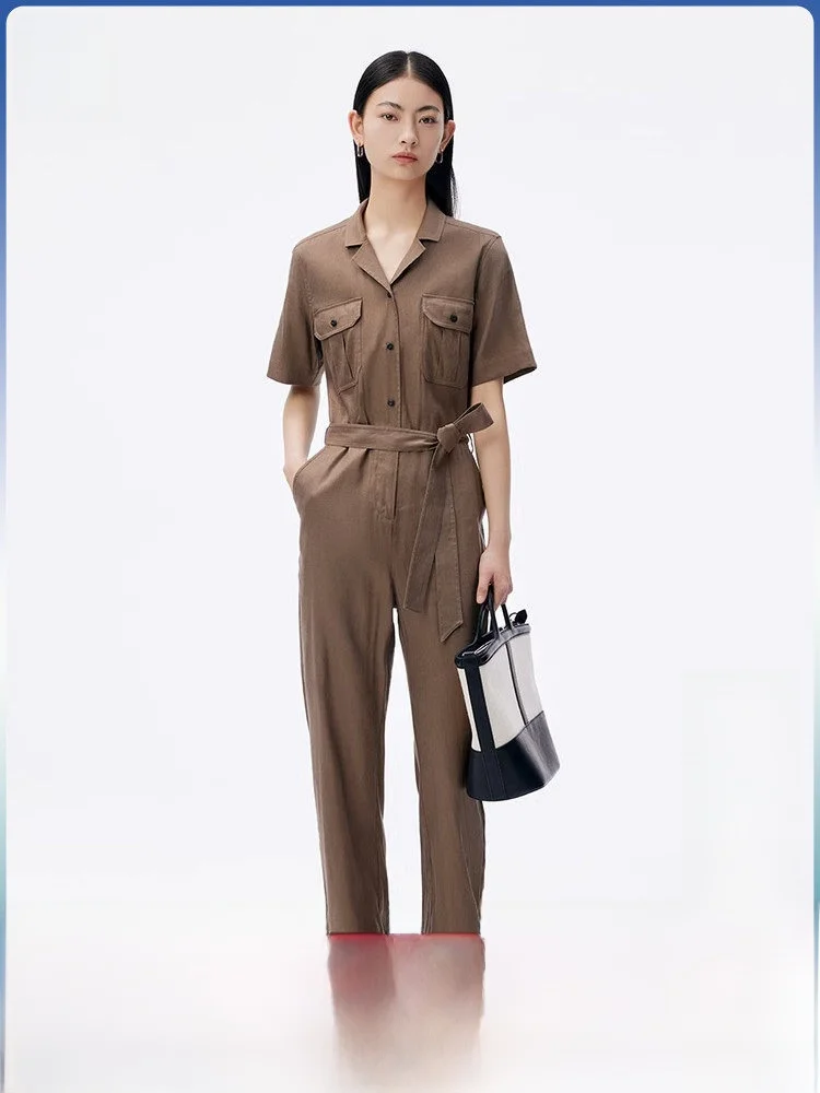 Повседневные летние женские комбинезоны 2023 с манжетами на щиколотках, отложным воротником, декорированные поясом, с высокой талией, в рабочем стиле
Повседневные летние женские комбинезоны 2023 с манжетами на щиколотках, отложным воротником, декорированные поясом, с высокой талией, в рабочем стиле