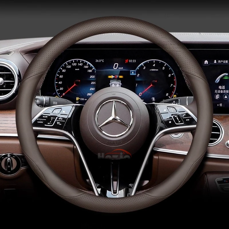 Leather Car Steering Wheel Cover for Mercedes-Benz S GLE GLE GLC E GLA 250e 300e 500e 600e 350e 450e 400e eSprinter Accessory
Leather Car Steering Wheel Cover for Mercedes-Benz S GLE GLE GLC E GLA 250e 300e 500e 600e 350e 450e 400e eSprinter Accessory