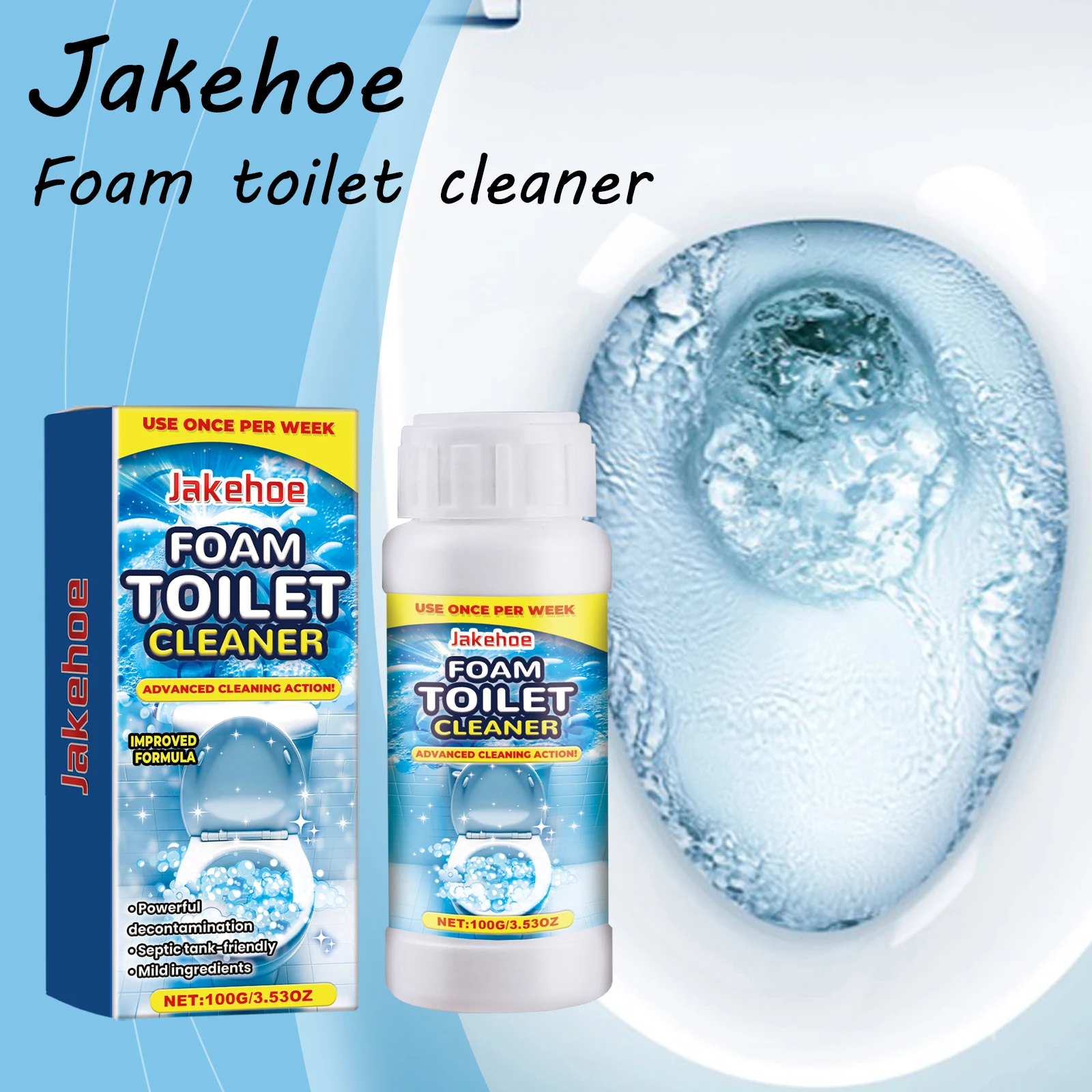 Jakehoe Toilet Foam Cleaner Deeply Remove Urine Yellow Stains Reduce Bad Odors Mild decontamination Toilet Cleaner Liquid
Jakehoe Toilet Foam Cleaner Deeply Remove Urine Yellow Stains Reduce Bad Odors Mild decontamination Toilet Cleaner Liquid