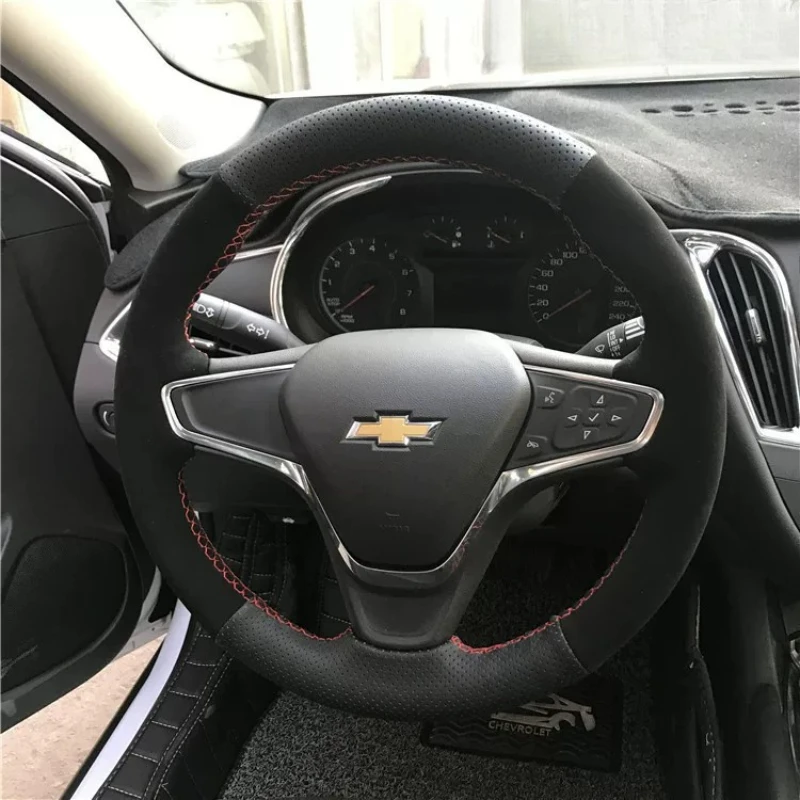 For Chevrolet Malibu XL 2015-2019 Equinox 2017-2019 Hand-stitched black suede leather Car Steering Wheel Cover
For Chevrolet Malibu XL 2015-2019 Equinox 2017-2019 Hand-stitched black suede leather Car Steering Wheel Cover