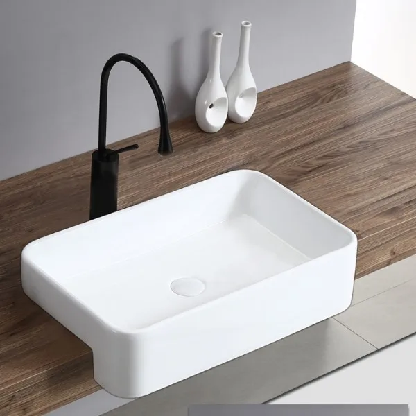 Engineering hotel washbasin semi-embedded hand washing wholesale bathroom semi-hanging ceramic basin rectangular
Engineering hotel washbasin semi-embedded hand washing wholesale bathroom semi-hanging ceramic basin rectangular