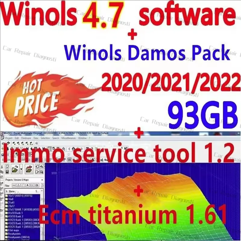 Hot Sale winols 4.7+ 93GB winols damos BIG PACK 2020 2021 2022+ ECM TITANIUM 1.61 With 26000+ immo service tool v1.2 free help
Hot Sale winols 4.7+ 93GB winols damos BIG PACK 2020 2021 2022+ ECM TITANIUM 1.61 With 26000+ immo service tool v1.2 free help