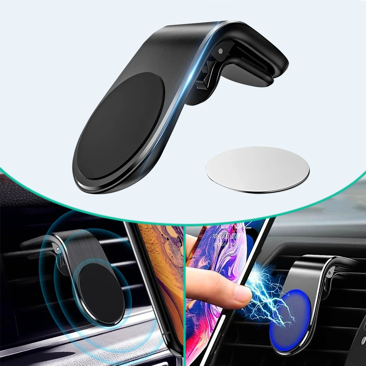 1pc Magnetic Car Phone Holder High Stability Air Vent Clip Phones Stands Mount 360 Rotation Automotive Interior Accessories
1pc Magnetic Car Phone Holder High Stability Air Vent Clip Phones Stands Mount 360 Rotation Automotive Interior Accessories
