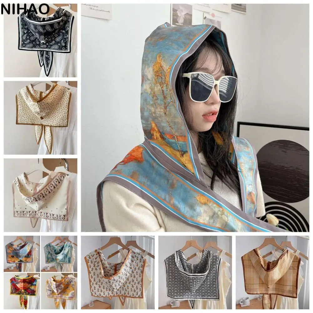 National Style Summer Hooded Silk Shawl Sun Protection Windproof Silk Scarf Hat Luxury Comfortable Sunscreen Scarf Beach
National Style Summer Hooded Silk Shawl Sun Protection Windproof Silk Scarf Hat Luxury Comfortable Sunscreen Scarf Beach