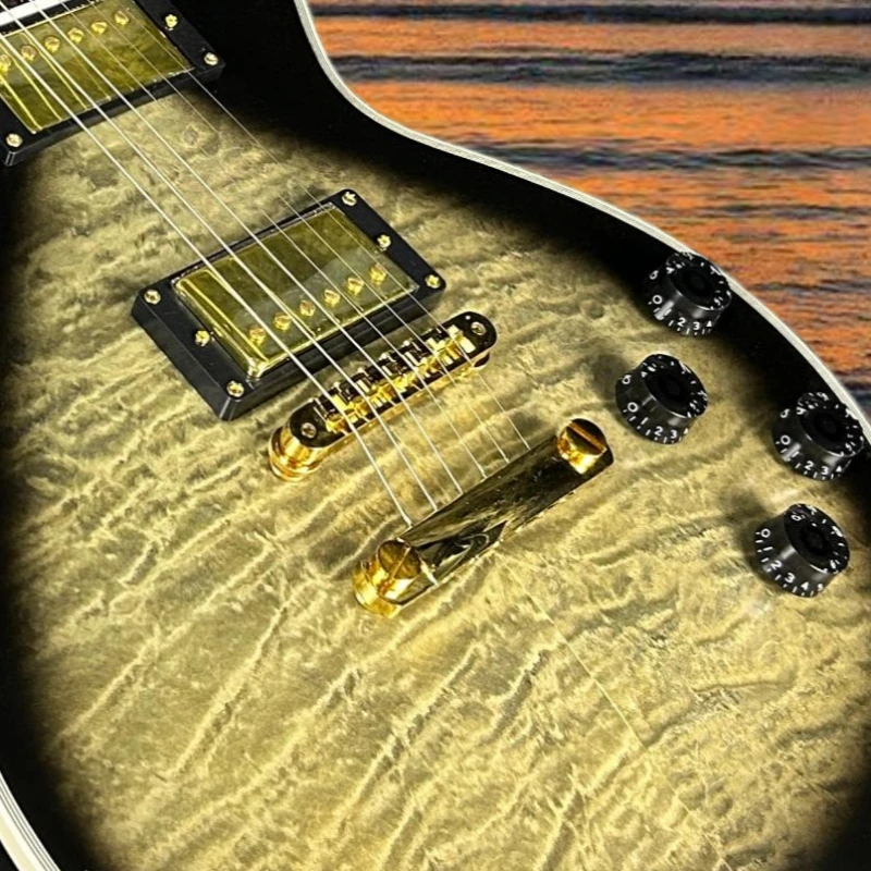 Gradient Green LPqwq Electric Guitar HH Pickups EMG Active Pickup Gold Hardware Bass Rich Metallic Feel Free Shipping
Gradient Green LPqwq Electric Guitar HH Pickups EMG Active Pickup Gold Hardware Bass Rich Metallic Feel Free Shipping