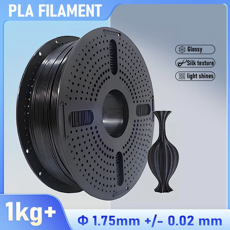 Silks PLA 3D Printer Filament 1.75mm, Neatly Wound 3D Printing Filament 1kg Spool, Dimensional Accuracy +/- 0.02 mm
Silks PLA 3D Printer Filament 1.75mm, Neatly Wound 3D Printing Filament 1kg Spool, Dimensional Accuracy +/- 0.02 mm