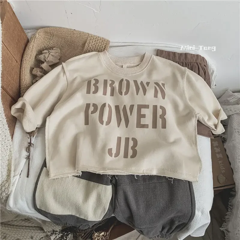 Children Autumn Sweatshirts Letter Printed Korean Style Unisex Kids Loose Casual Pullovers Tops
Children Autumn Sweatshirts Letter Printed Korean Style Unisex Kids Loose Casual Pullovers Tops