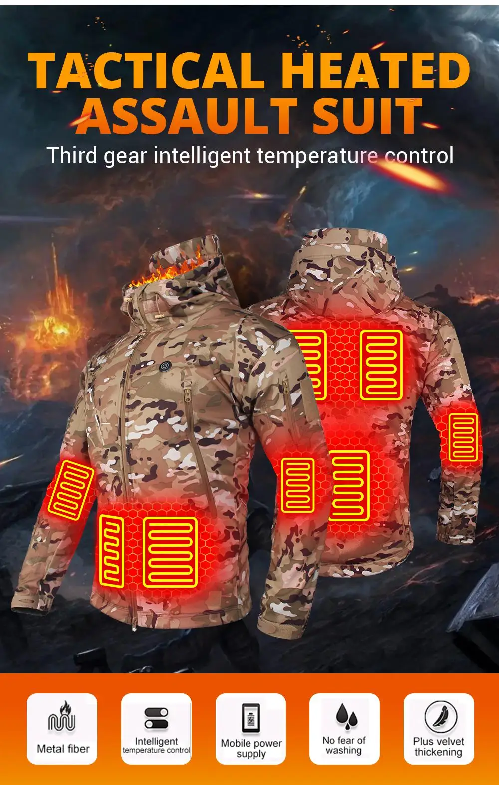 7-zone USB heating jacket for men's and women's waterproof winter warm electric washing jacket for warmth men's winter jacket 27 Sabaf573d122e419da80d08d2f2a3efb9z