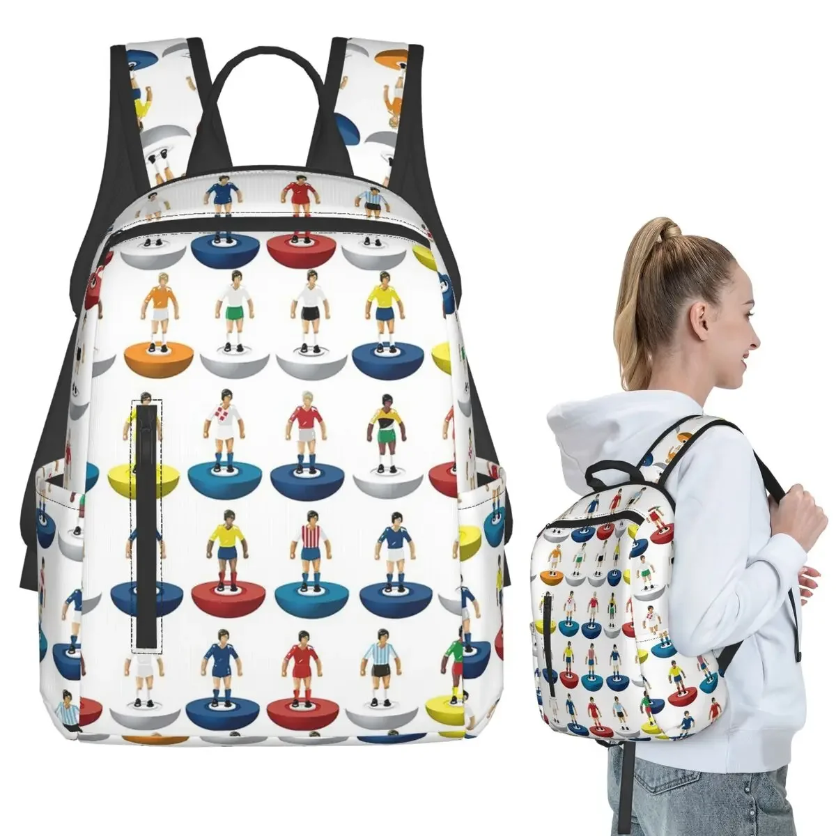 World Subbuteo Players Backpack Student Boys Girls BookBag Children School Bag Computer Shoulder Bags for Men Women
World Subbuteo Players Backpack Student Boys Girls BookBag Children School Bag Computer Shoulder Bags for Men Women