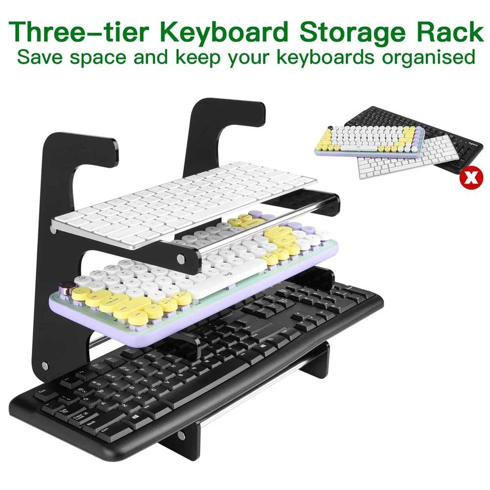 3-Tier Keyboard Holder Stand Keyboard Shelf Acrylic Stand for Storage Three Mechanical Keyboard
3-Tier Keyboard Holder Stand Keyboard Shelf Acrylic Stand for Storage Three Mechanical Keyboard